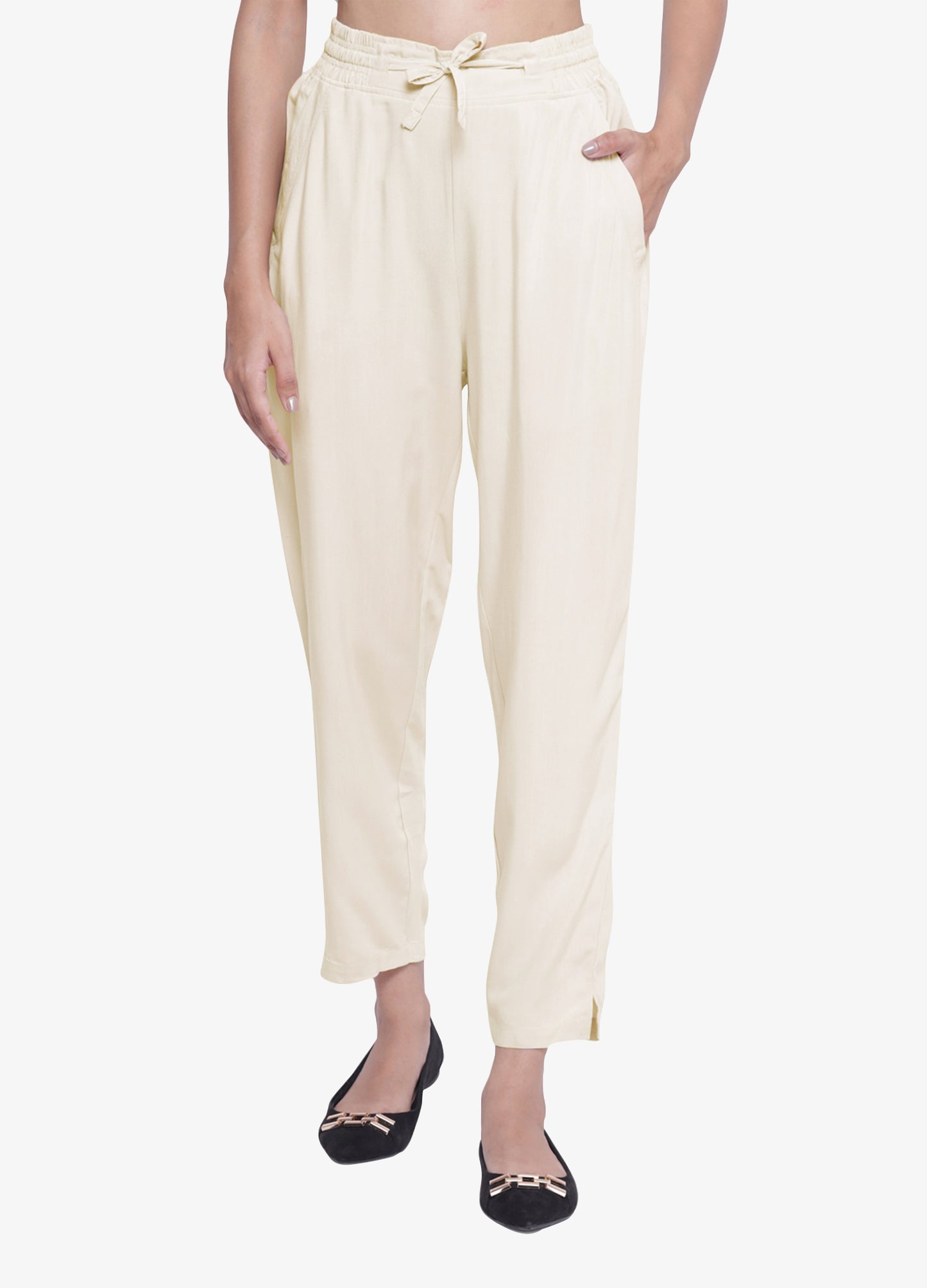 Buy Off-White Cigarette Trousers for Women Shop Online