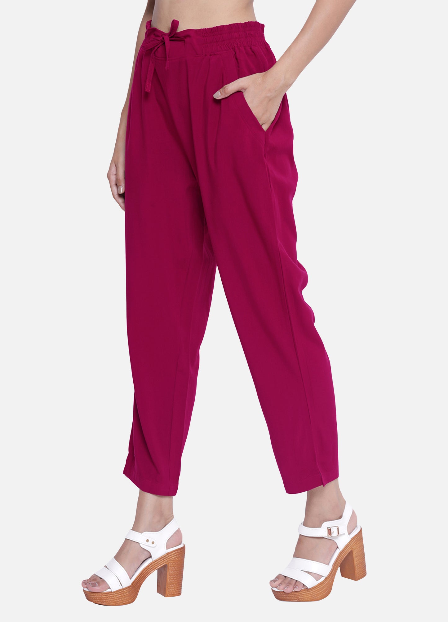 Buy Rani Pink Cigarette Trousers and Pants for Women Shop Online