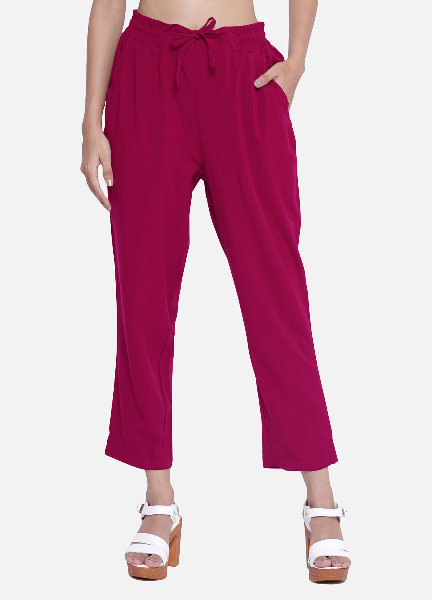 Buy Rani Pink Cigarette Trousers and Pants for Women Shop Online