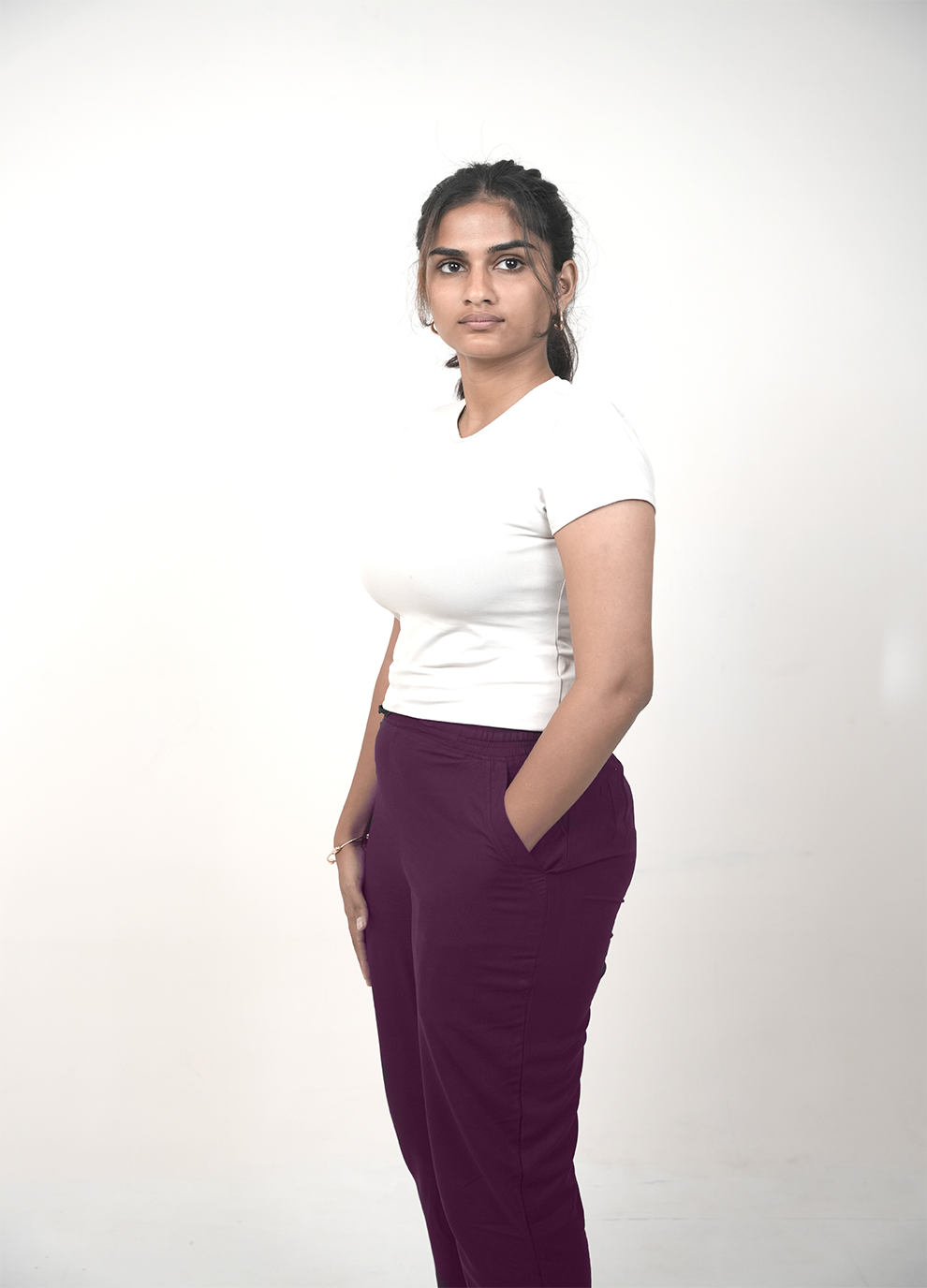 CIGARETTE PANTS. LT.BROWN