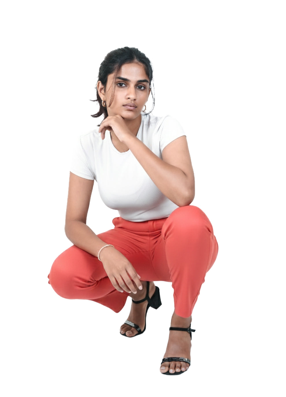 CIGARETTE PANT.CORAL