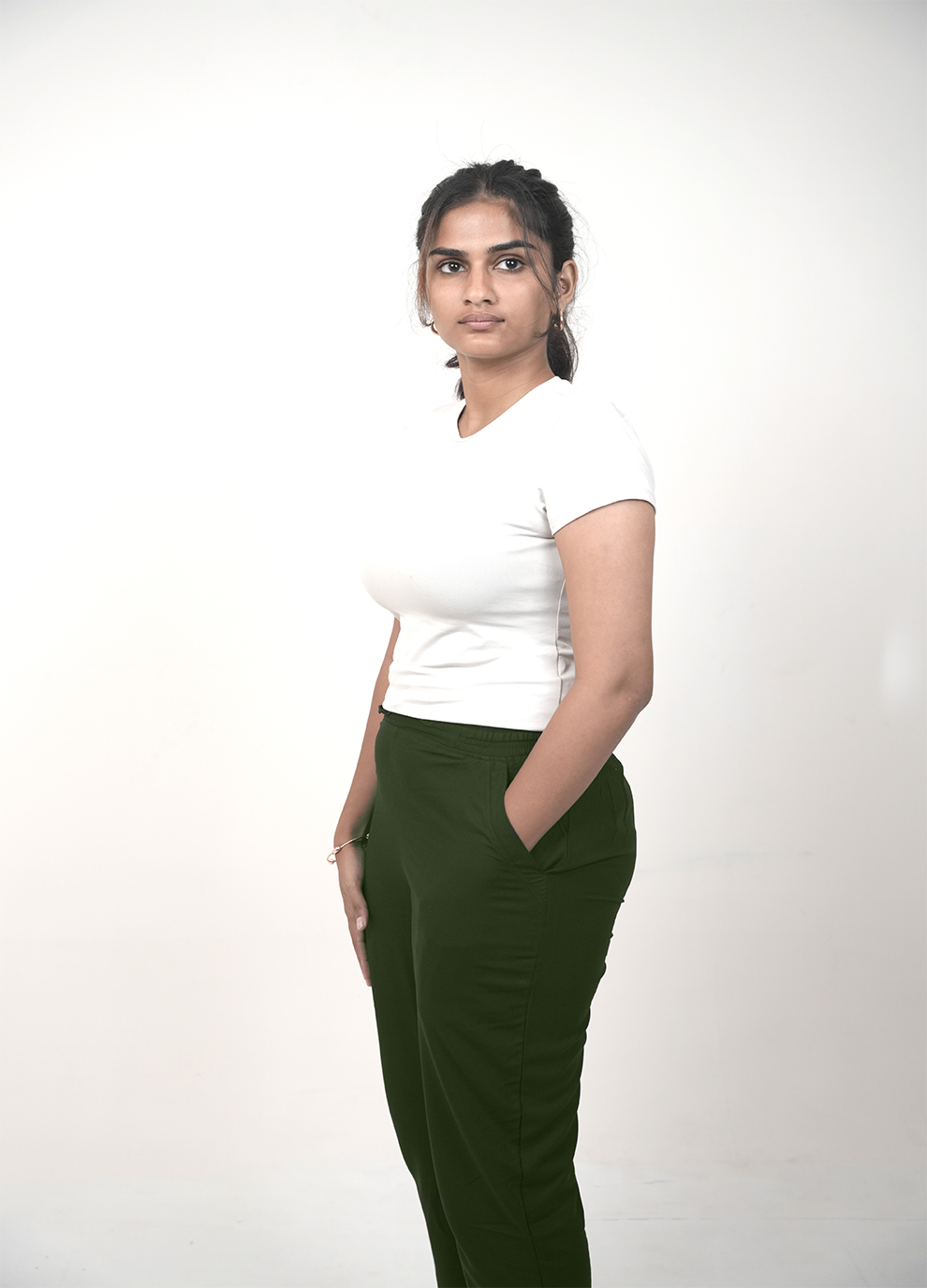 CIGARETTE PANT.OLIVE