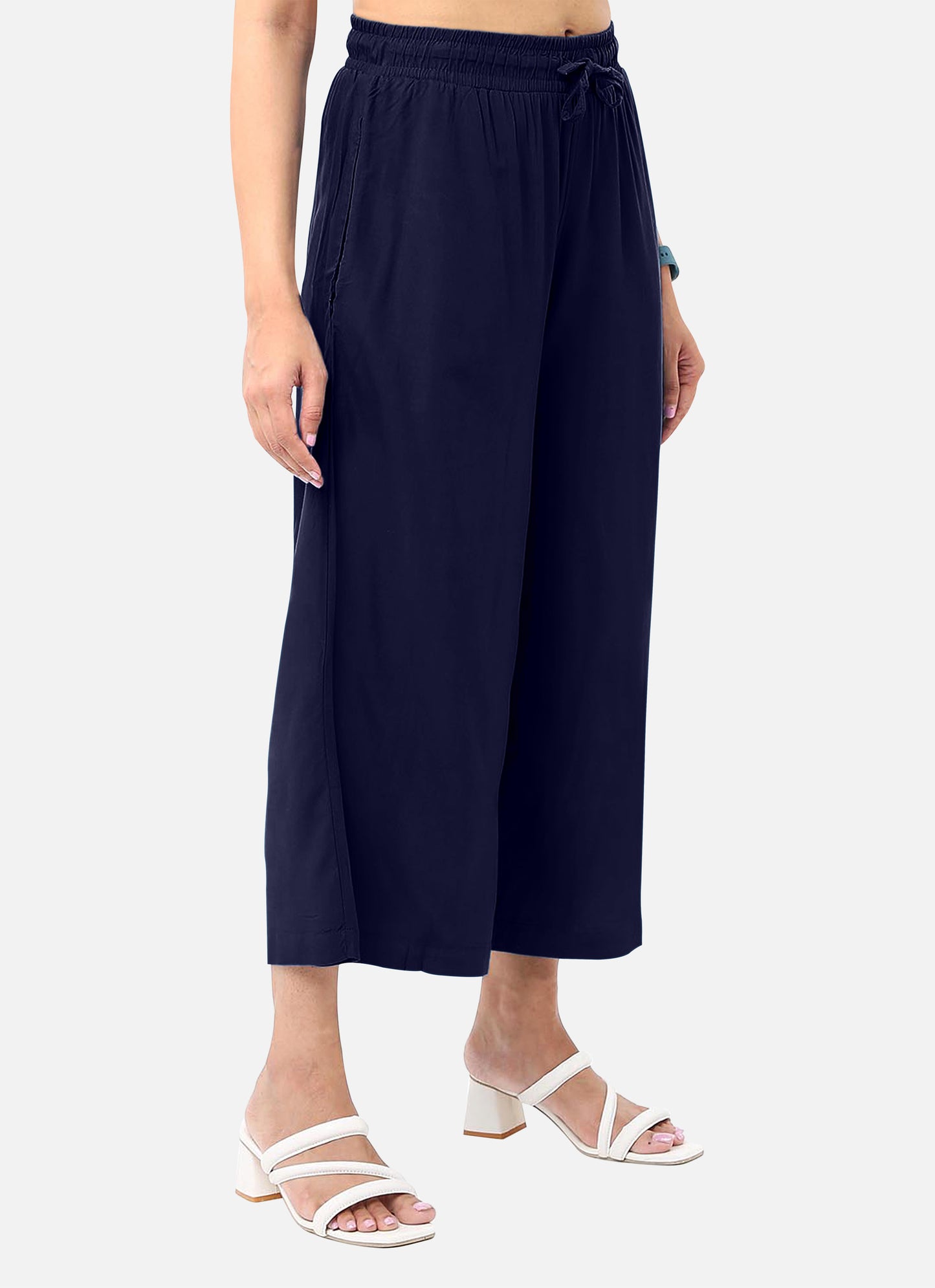 Womens classic navy coolatts pants in soft modal fabric, offering a timeless and sophisticated look, available online