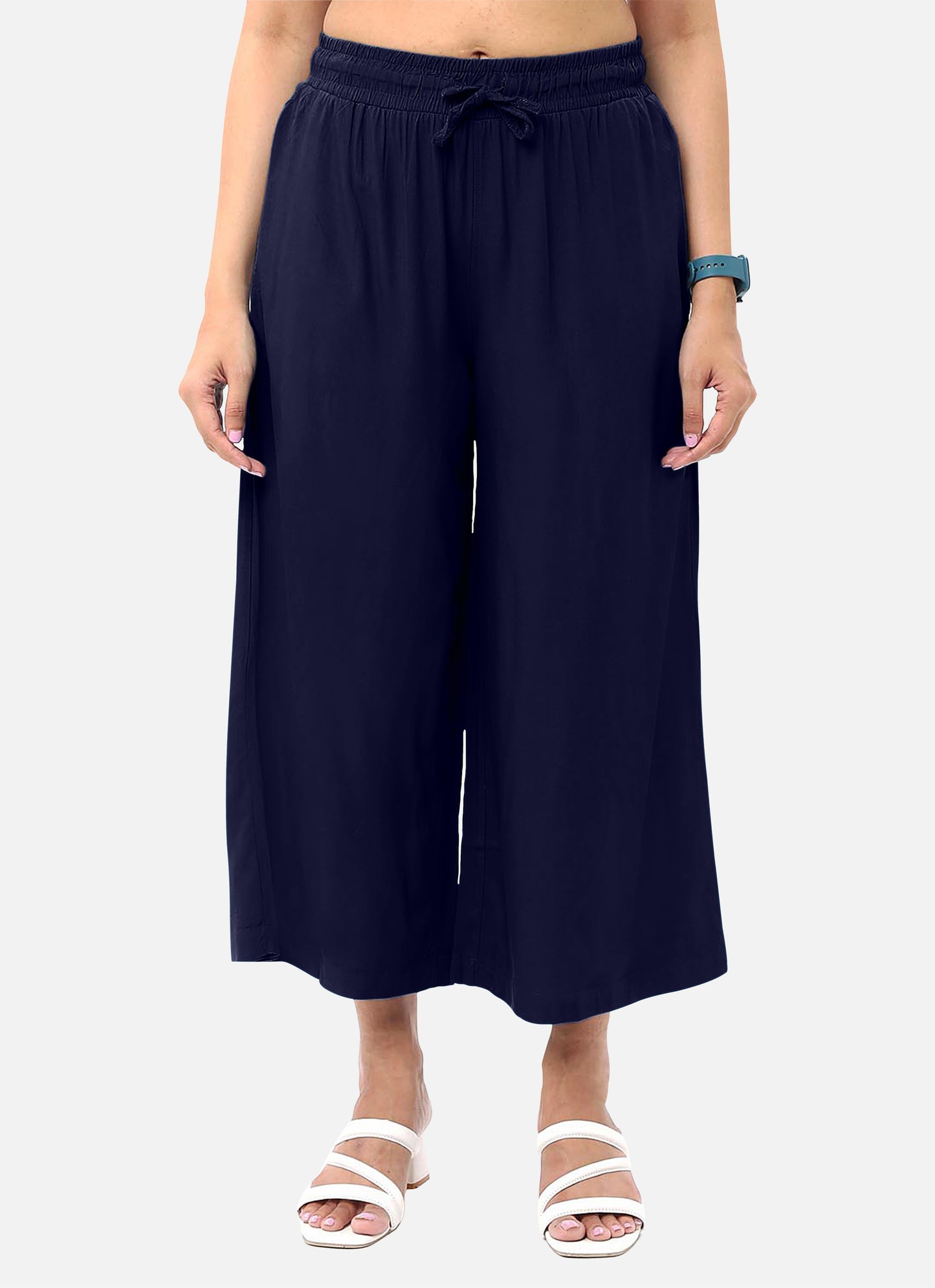 Womens classic navy coolatts pants in soft modal fabric, offering a timeless and sophisticated look, available online