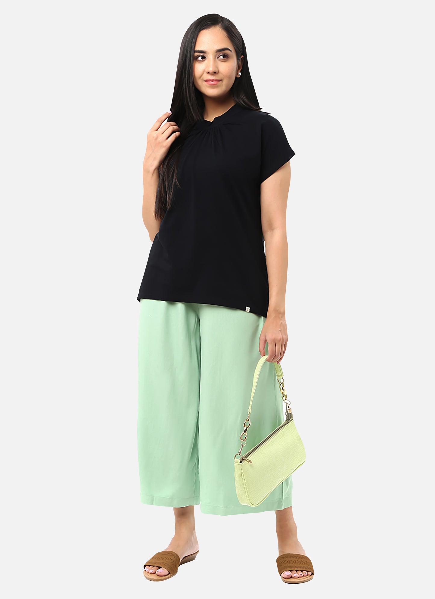 Womens coolatts in a refreshing light green shade, providing a chic and vibrant look, available online