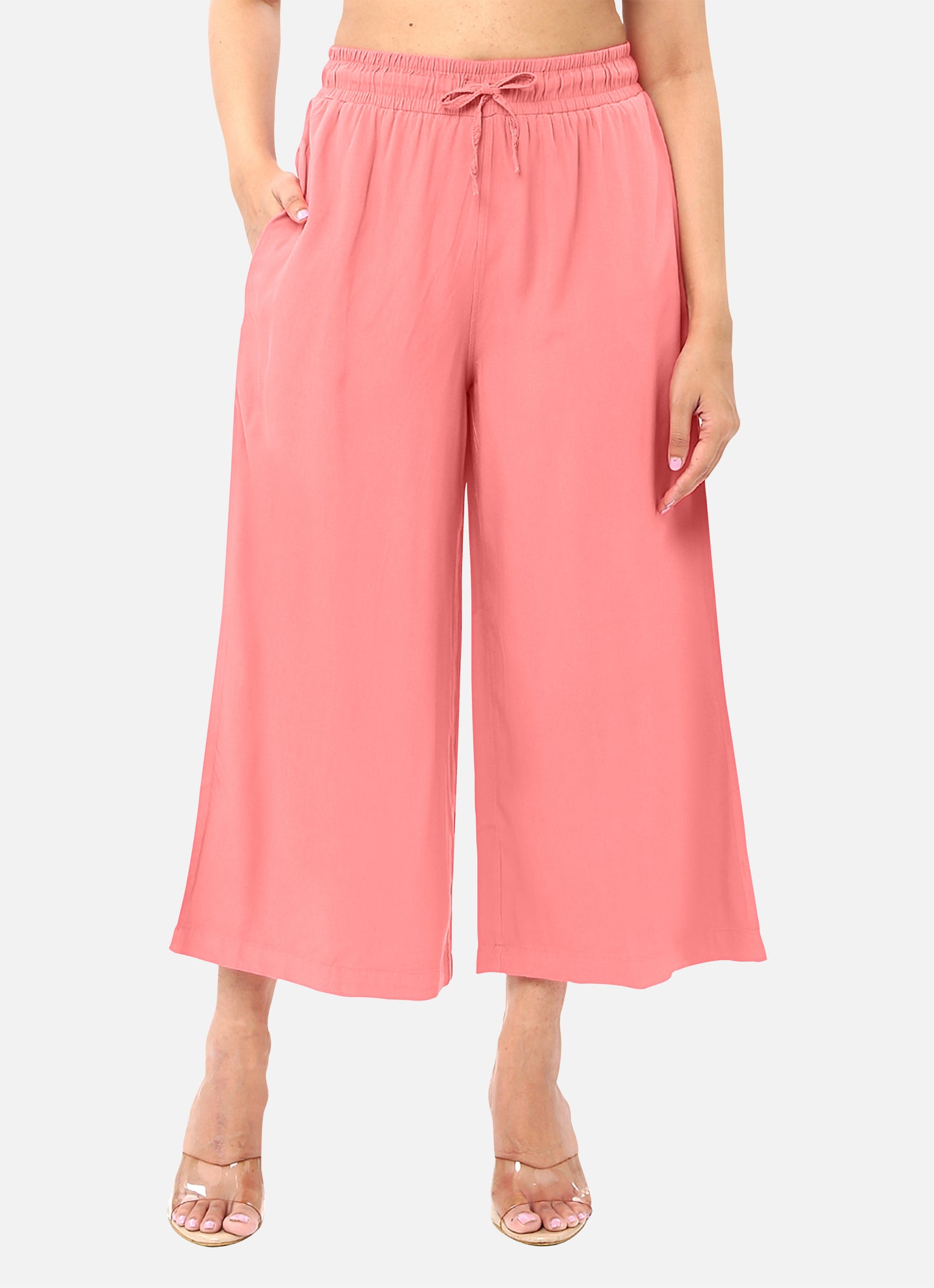 Womens dusty pink coolatts made from luxurious modal fabric, offering a fashionable and comfortable option, available online