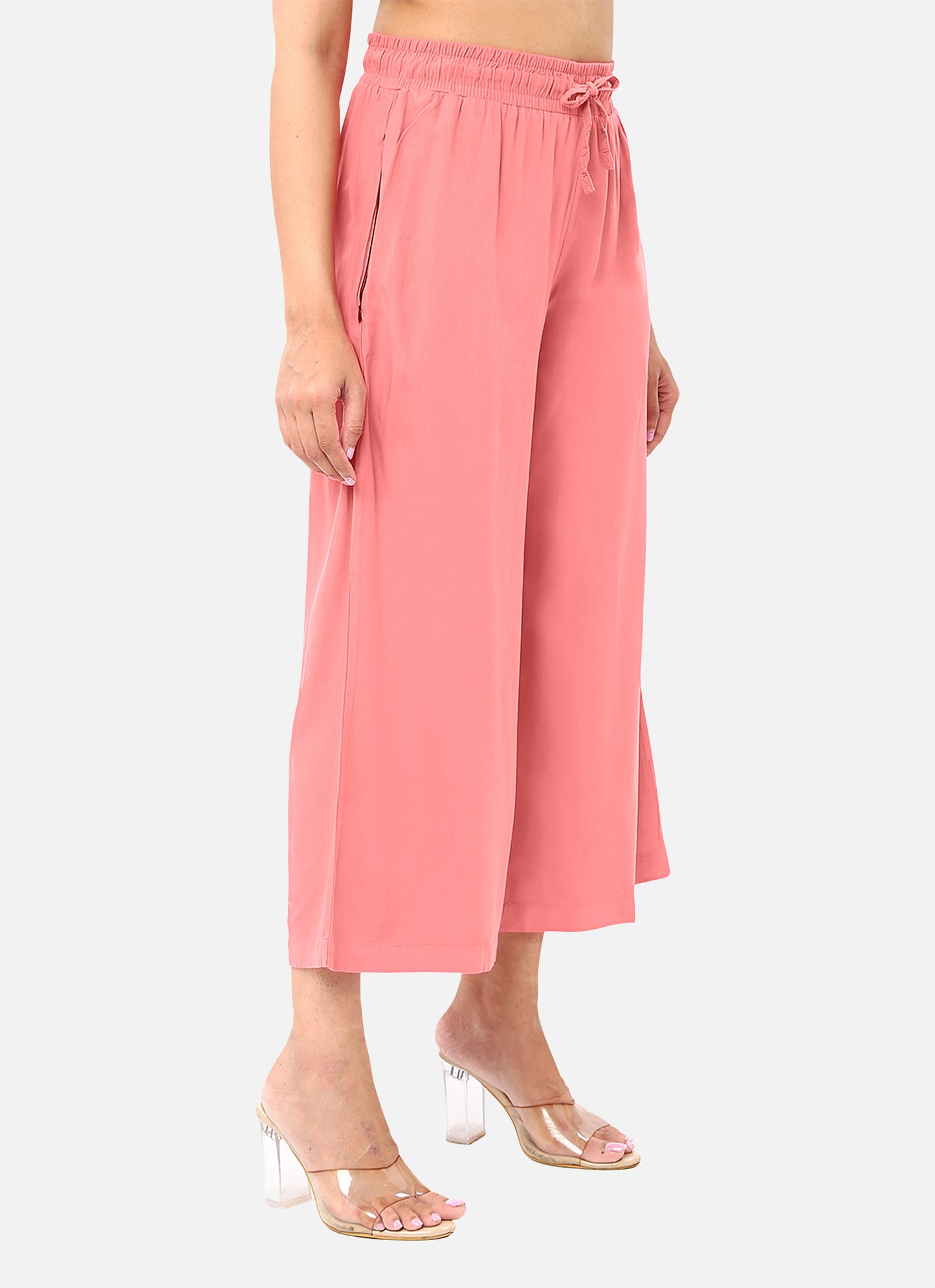 Womens dusty pink coolatts made from luxurious modal fabric, offering a fashionable and comfortable option, available online