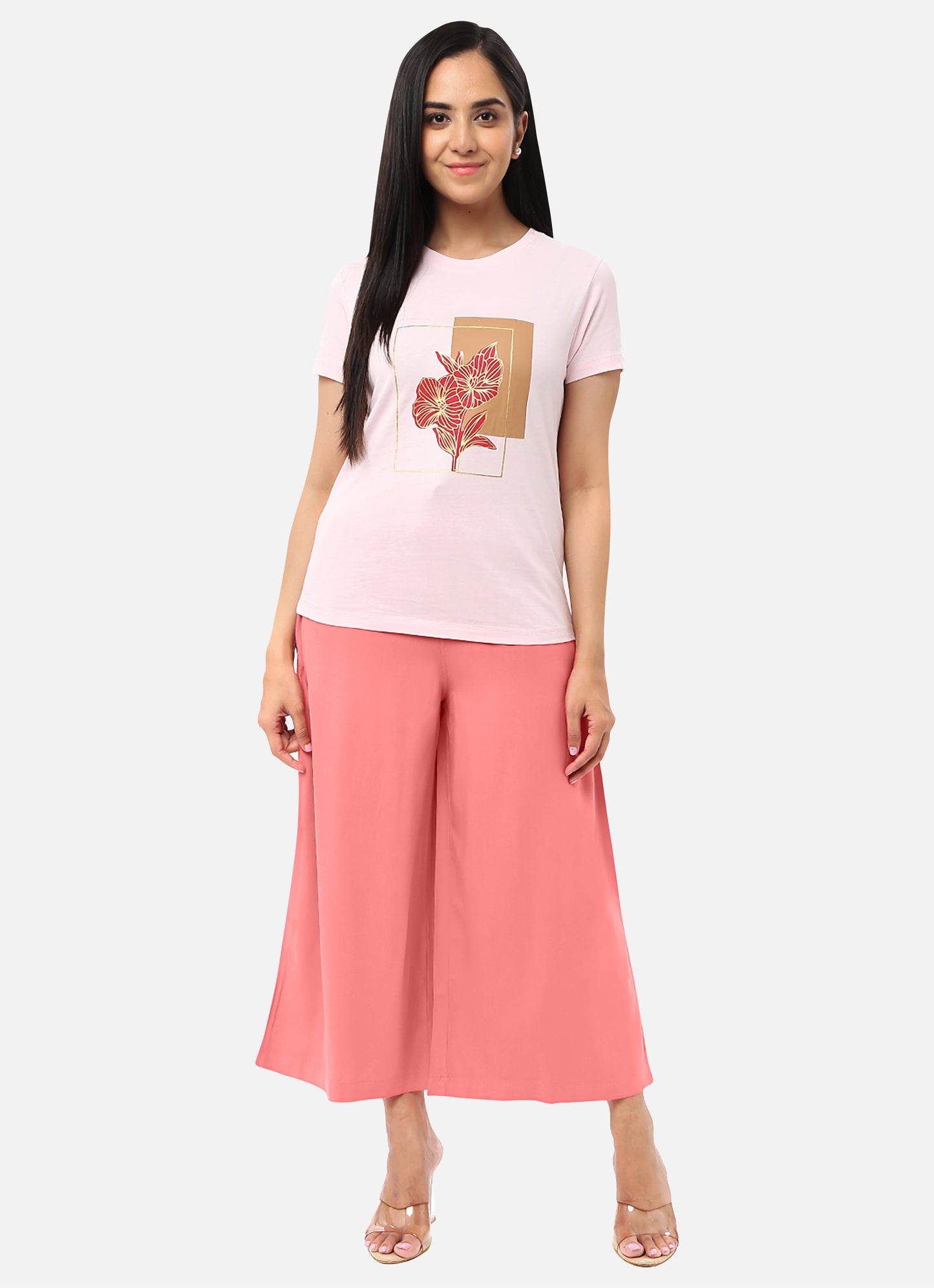 Womens dusty pink coolatts made from luxurious modal fabric, offering a fashionable and comfortable option, available online
