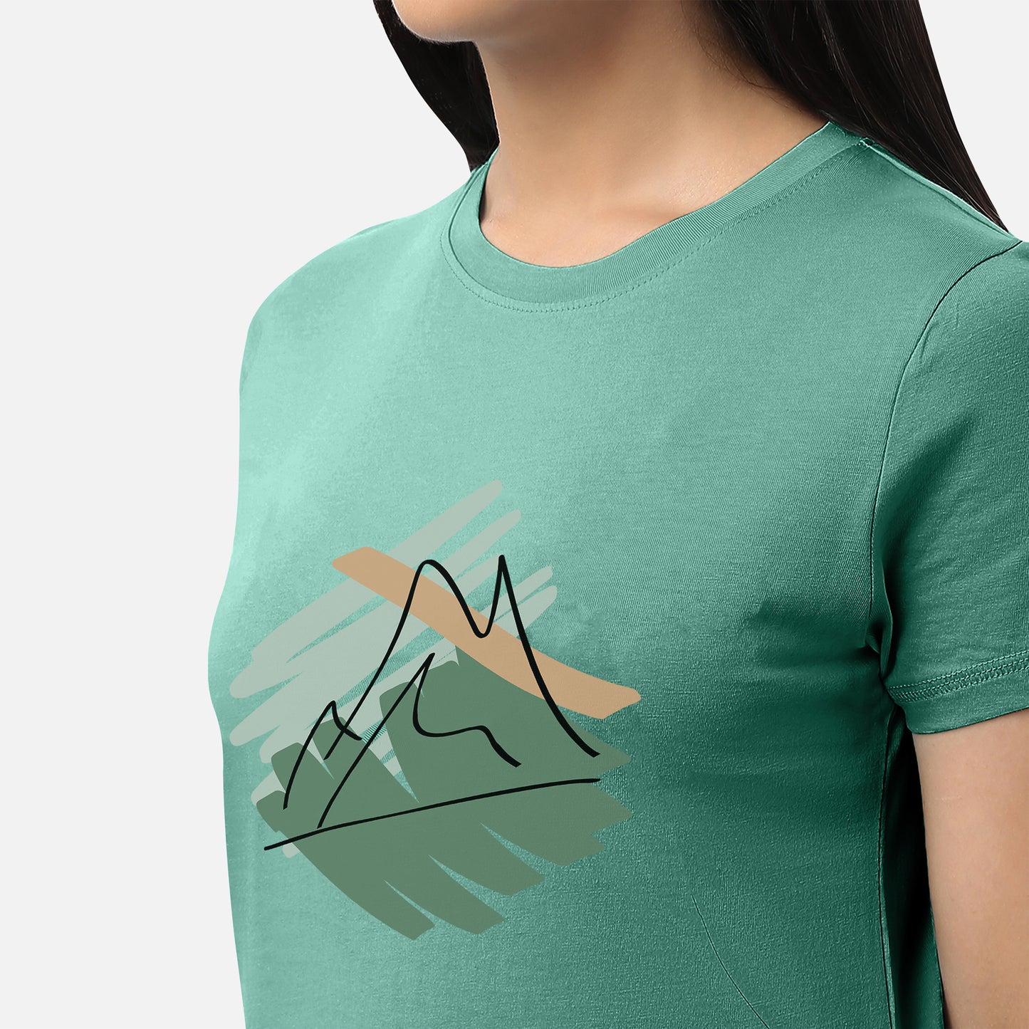 Womens green T-shirt featuring a motivational quote, perfect for adding a touch of inspiration to your wardrobe, available online