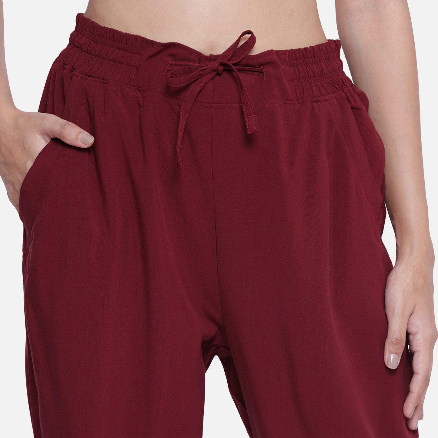 Buy Burgundy Cigarette Trousers and Pants for Women Shop Online