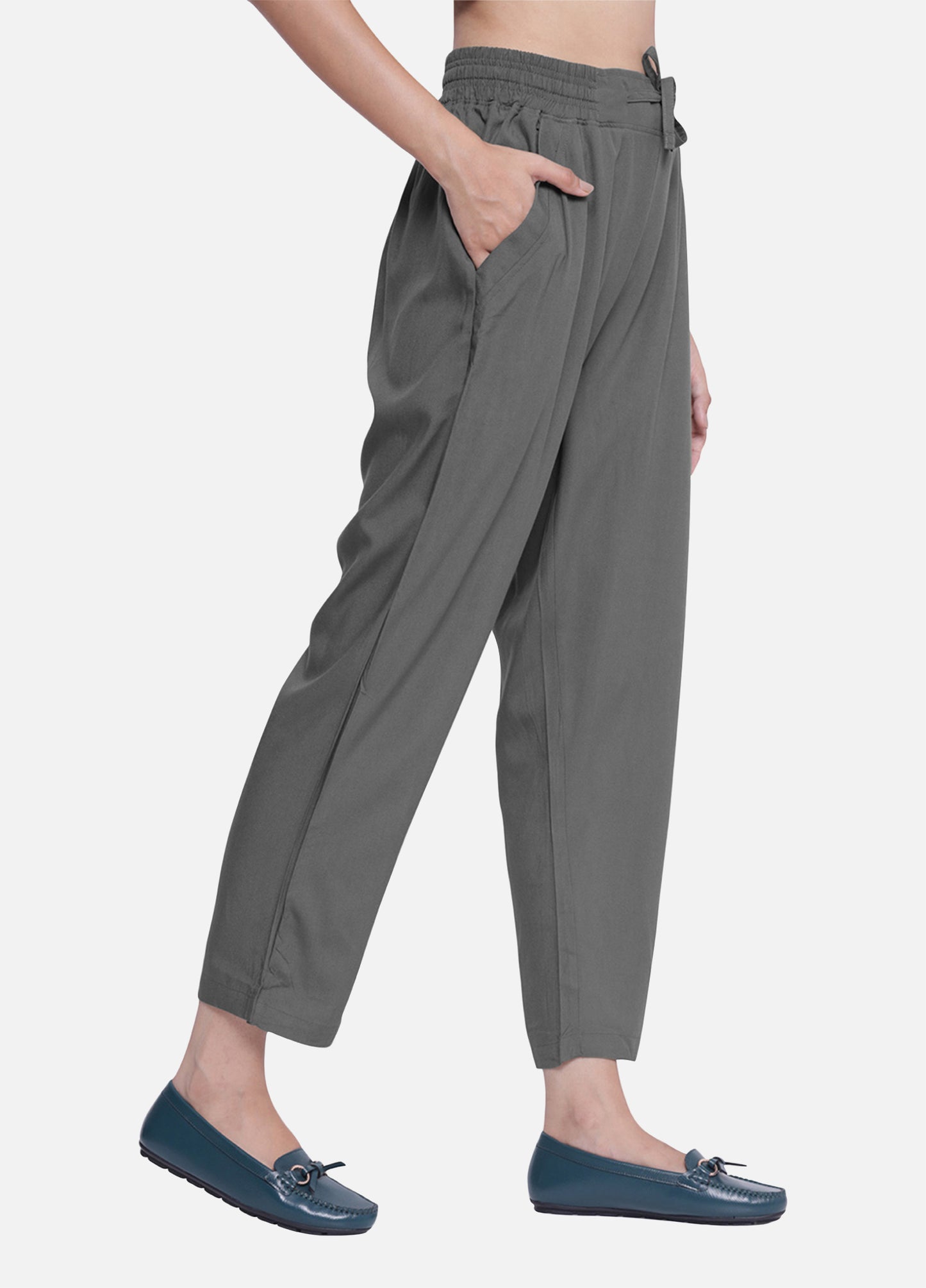 Buy Grey Trousers and Pants for Women Online