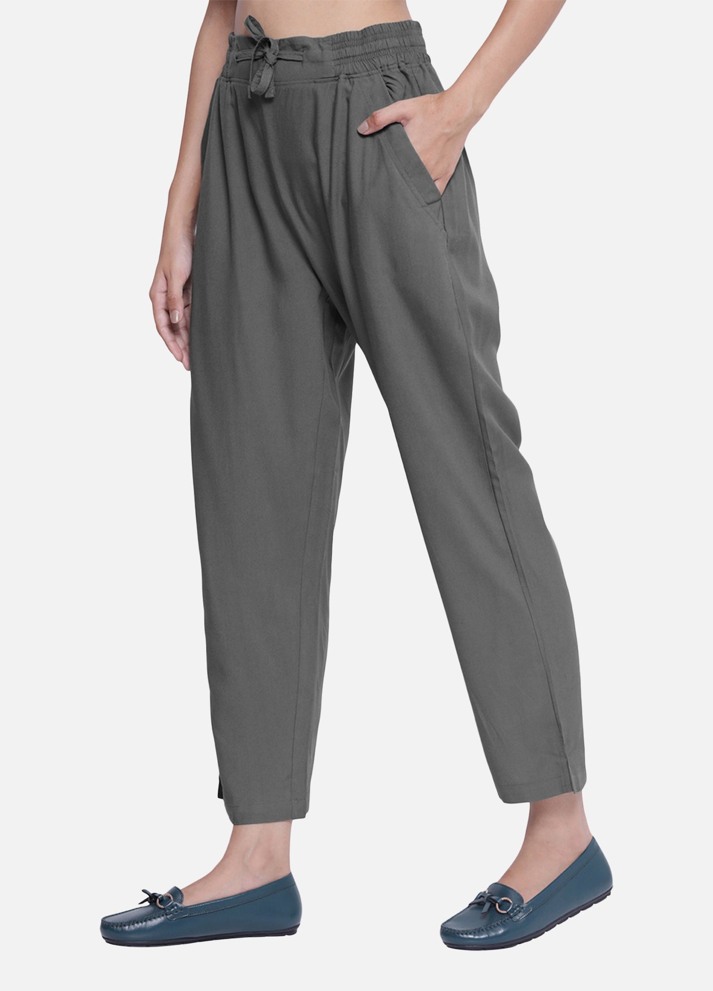Buy Grey Trousers and Pants for Women Online