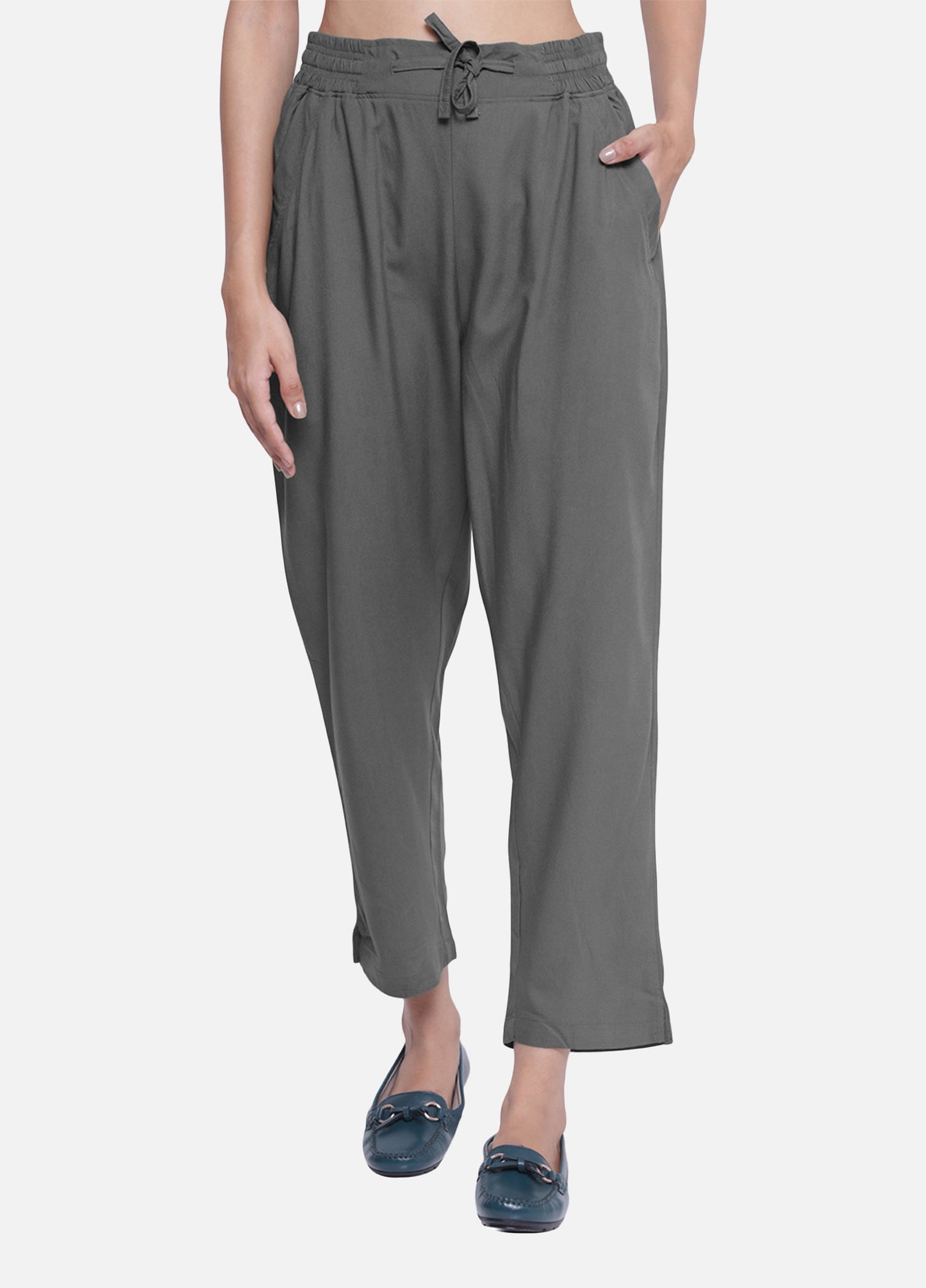 Buy Grey Trousers and Pants for Women Online
