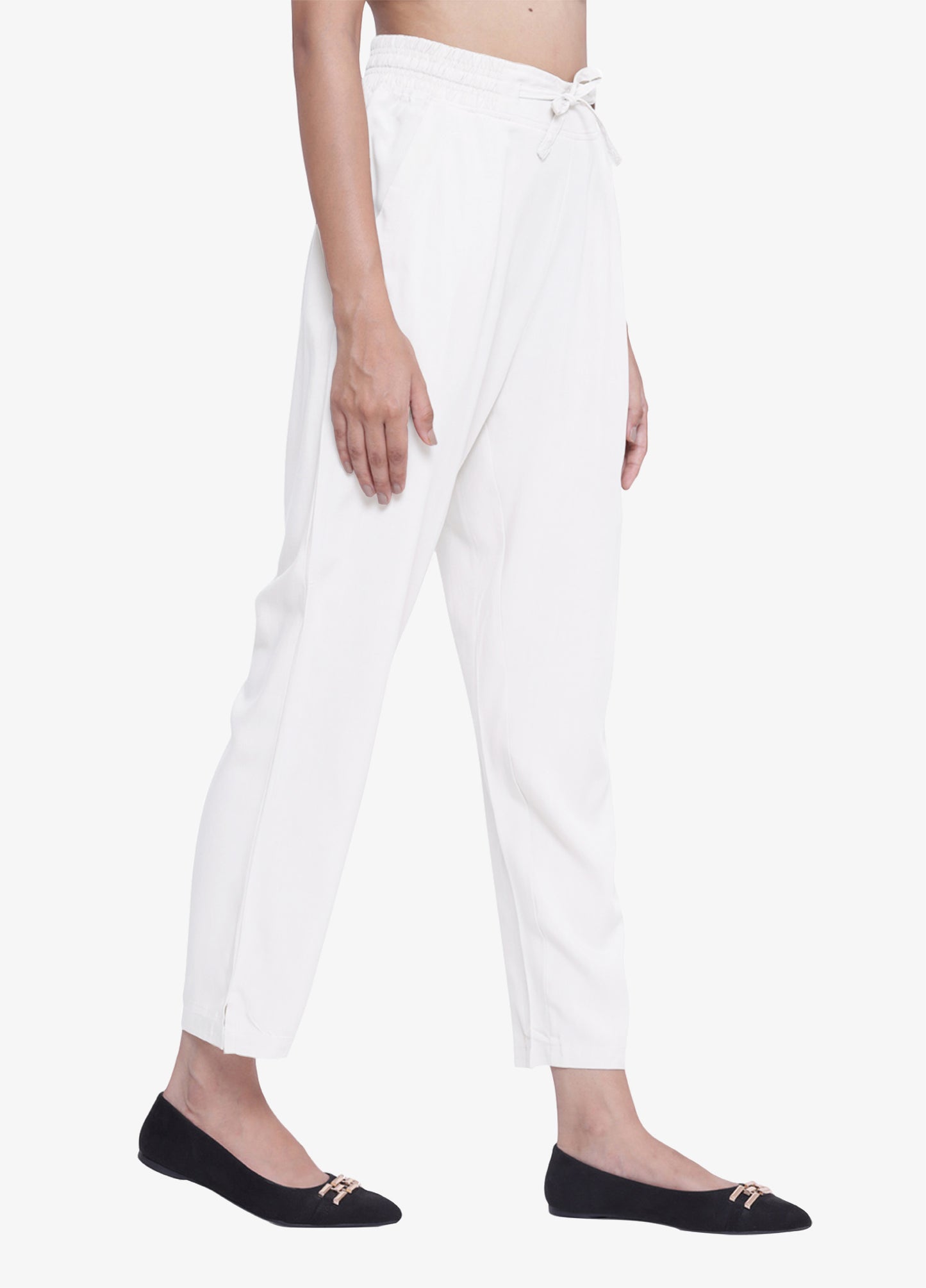 Buy White Cigarette Trousers for Women Online