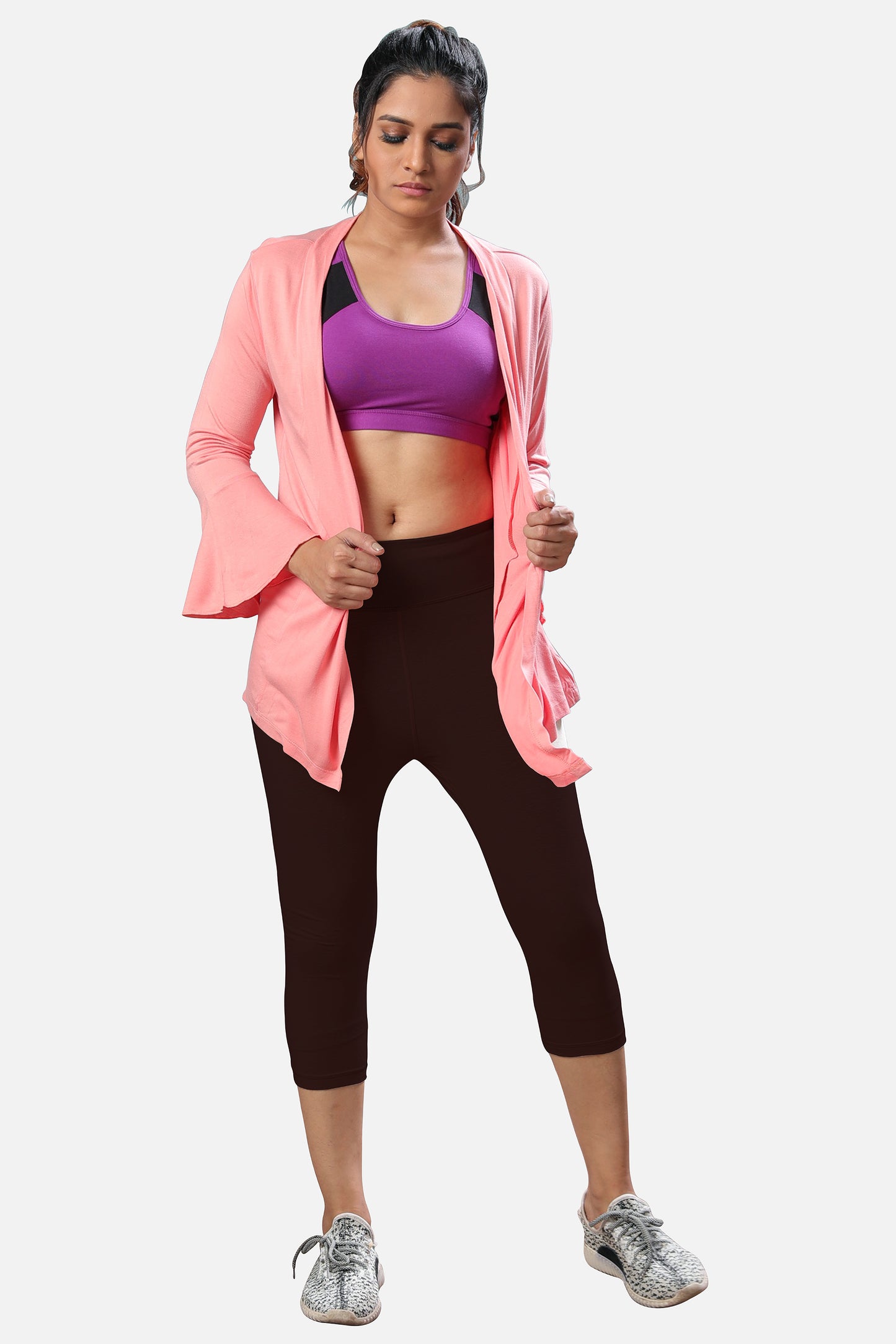 Buy womens cinnamon brown capris online, featuring a fashionable design and flattering fit for any casual or smart-casual look