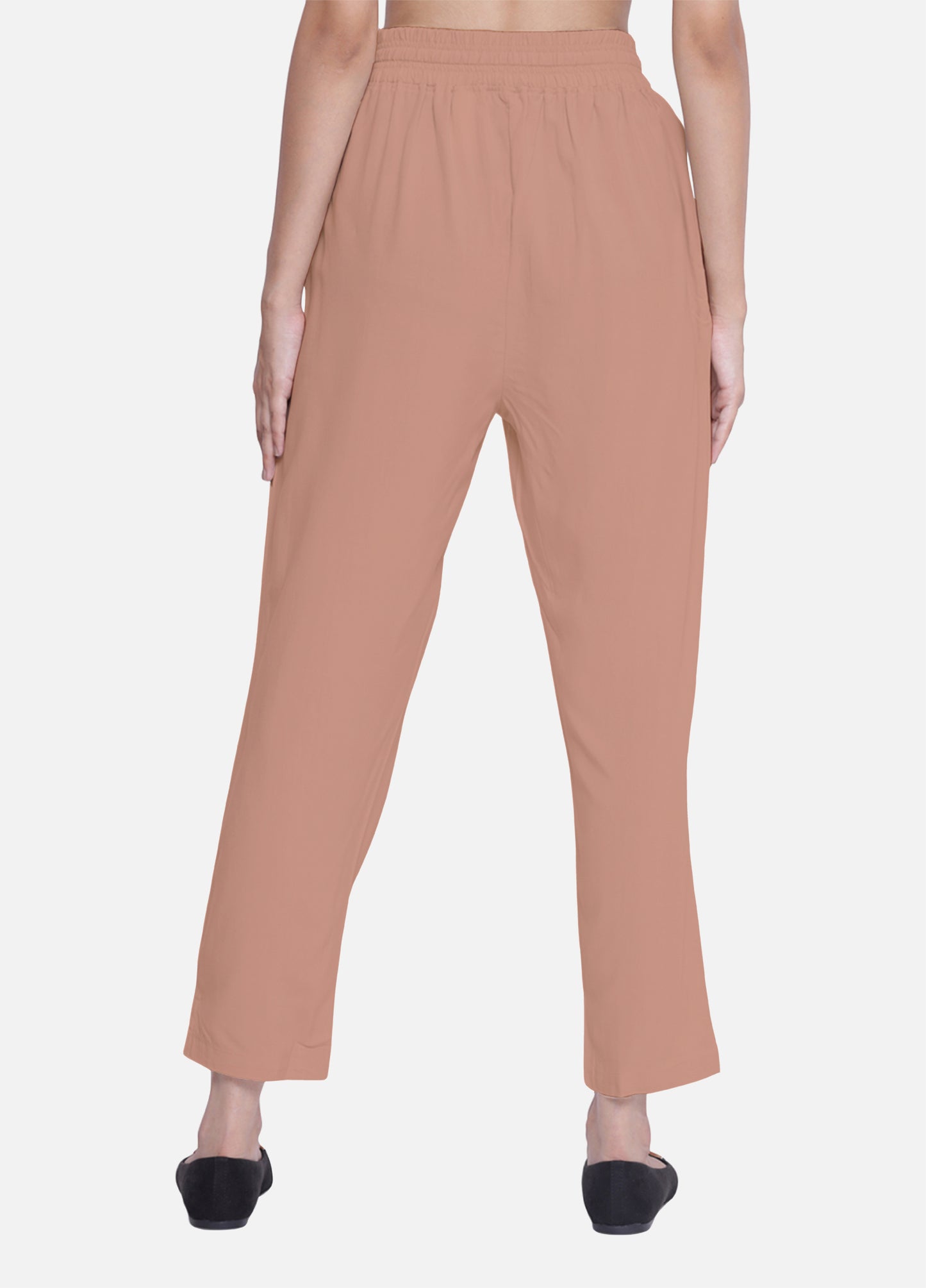 Ladies Cigarette Trousers on Sales - Dusty Pink