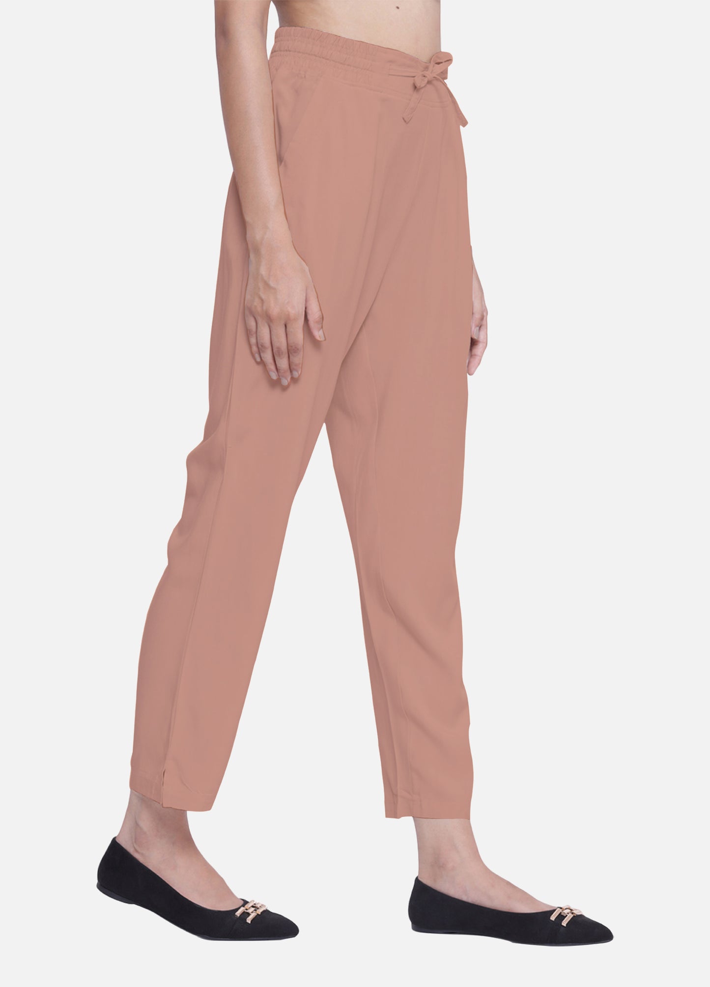 Ladies Cigarette Trousers on Sales - Dusty Pink