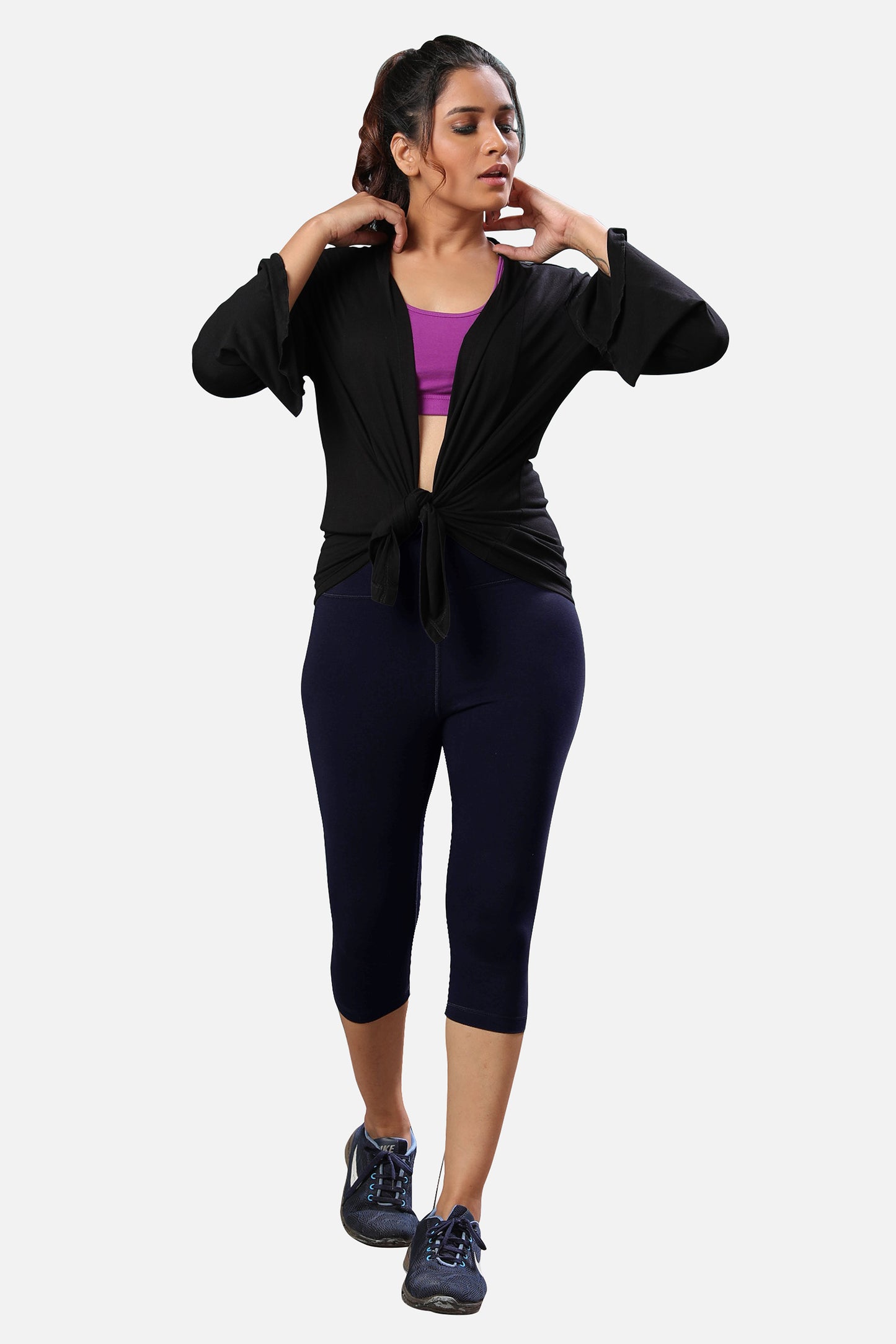 Shop womens medieval navy blue capris, featuring a trendy and comfortable design with a flattering fit, ideal for everyday wear, available online