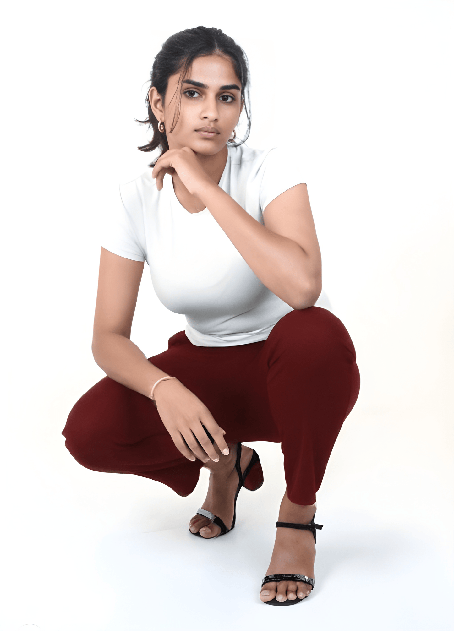 CIGARETTE PANT.BURGUNDY