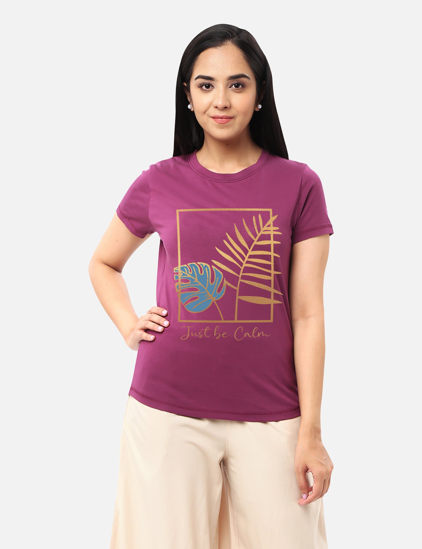 Buy womens purple T-shirts with quotes online, featuring stylish and inspirational details