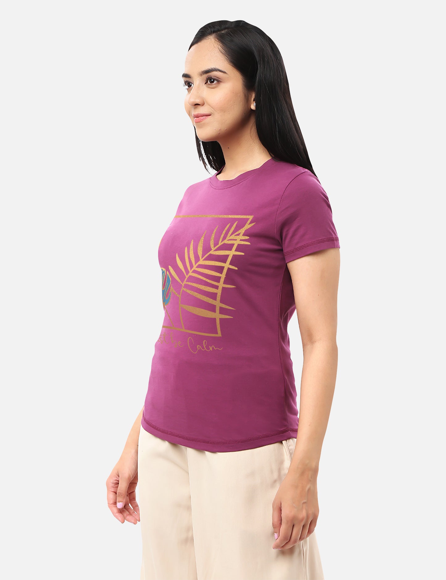 Buy womens purple T-shirts with quotes online, featuring stylish and inspirational details