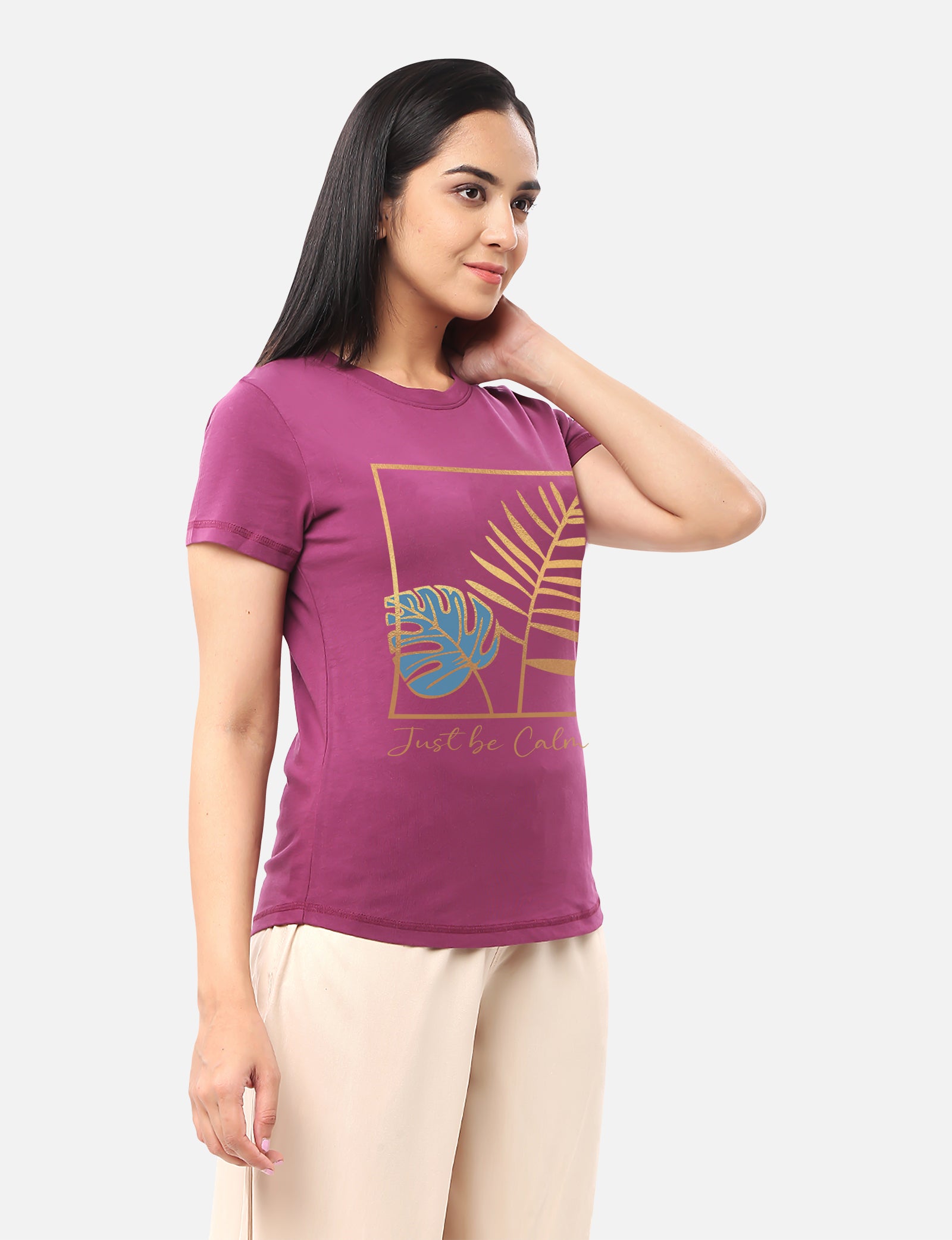Buy womens purple T-shirts with quotes online, featuring stylish and inspirational details