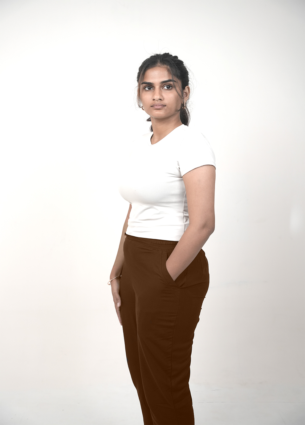 CIGARETTE PANT.COFFEE BROWN