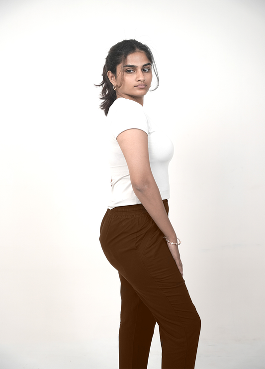 CIGARETTE PANT.COFFEE BROWN