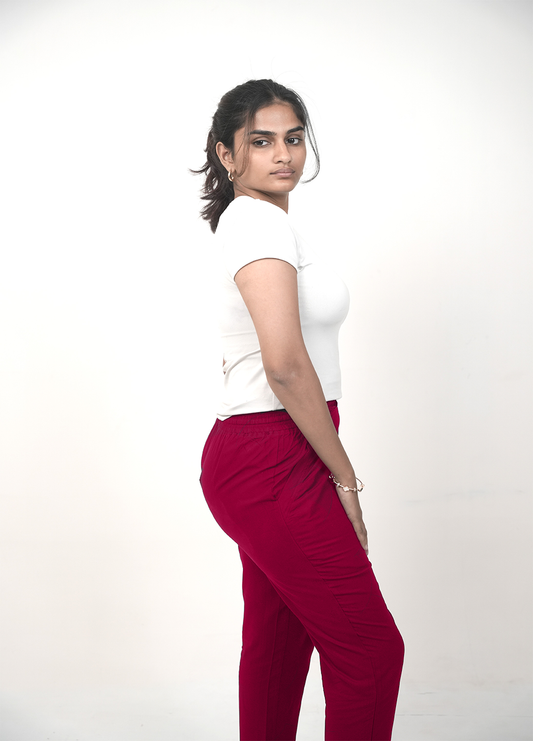 CIGARETTE PANT.CERISE