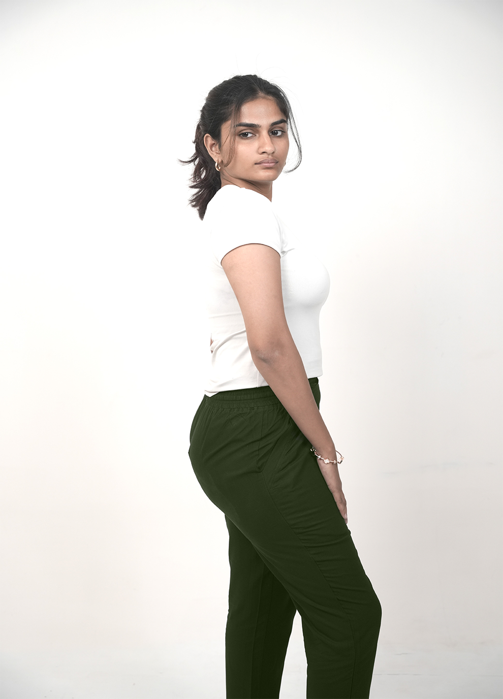 CIGARETTE PANT.OLIVE