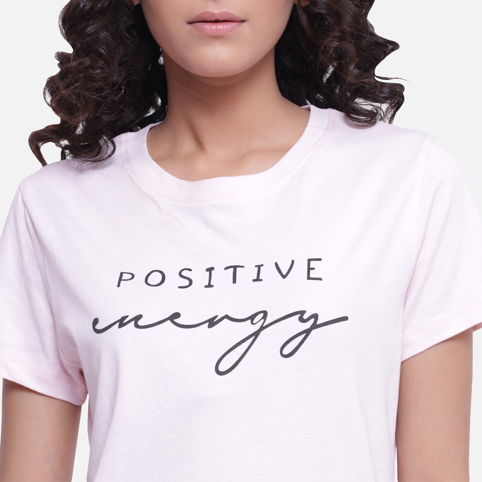 Light Baby Pink Printed T-shirts for Women's Shop Online