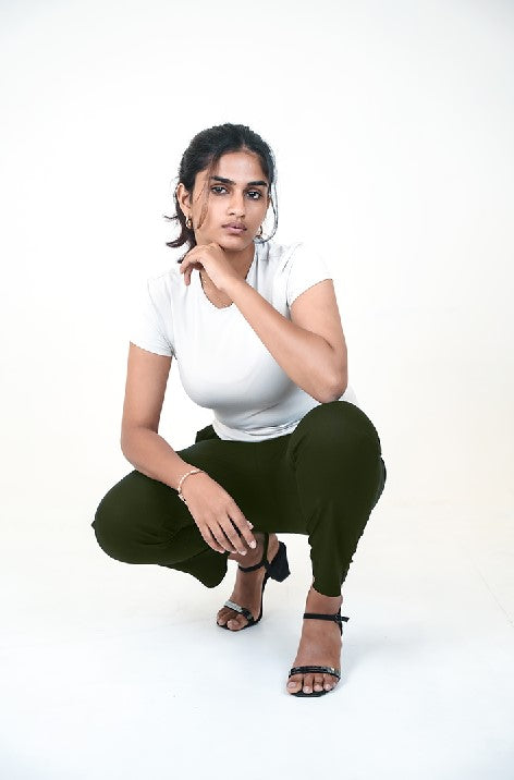 CIGARETTE PANT.OLIVE