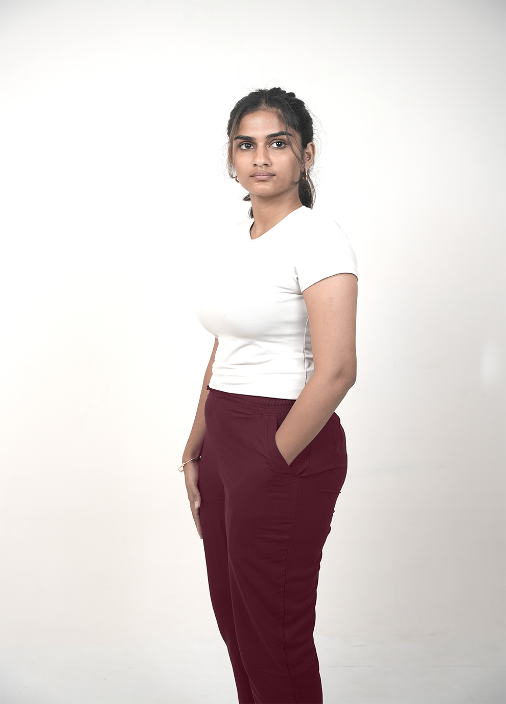 CIGARETTE PANT.BURGUNDY