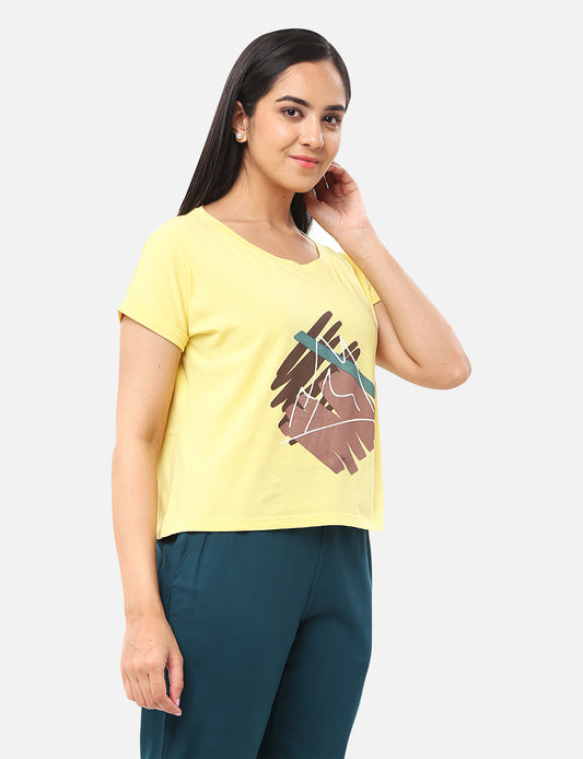 Shop womens yellow crop tops featuring inspirational quotes, perfect for a stylish and motivational outfit, available online