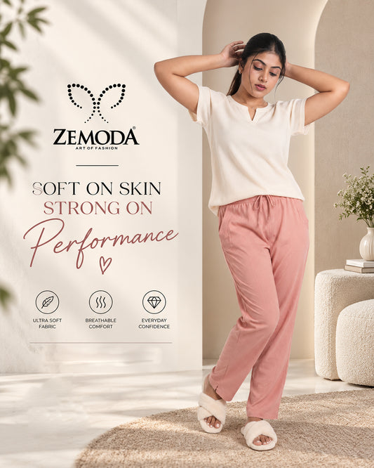 Dusty Pink Cigarette Pants for Women