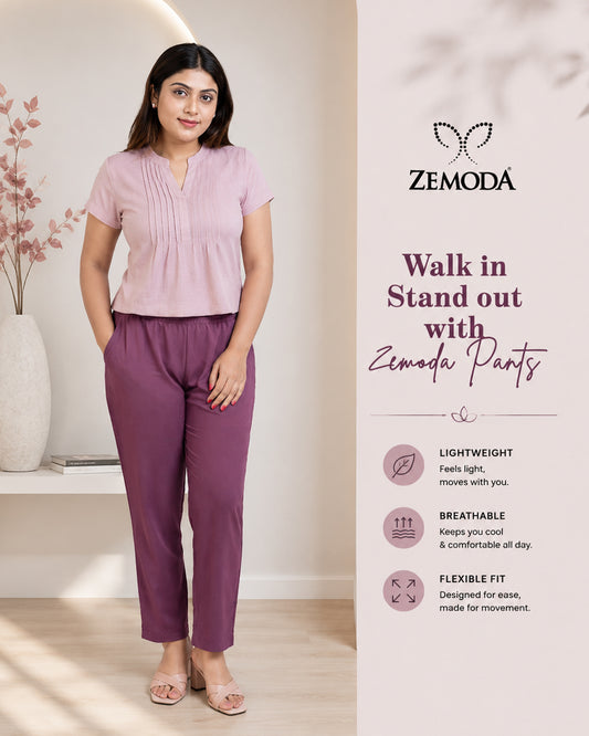 Light Brown Cigarette Pants for Women