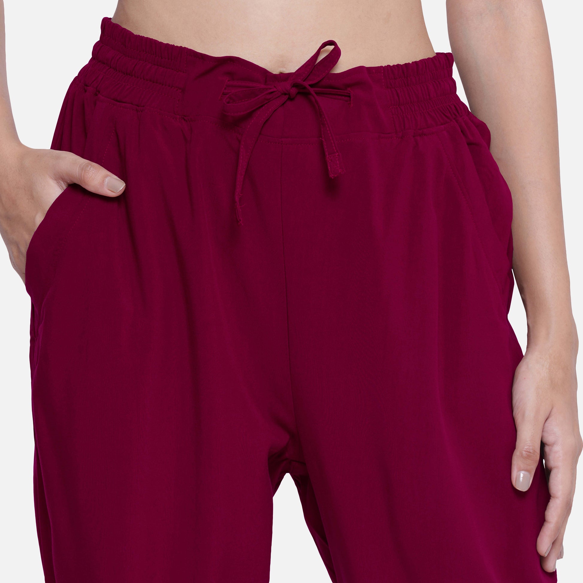 Buy Cerise Pink Cigarette Trousers and Pants for Women Shop Online 