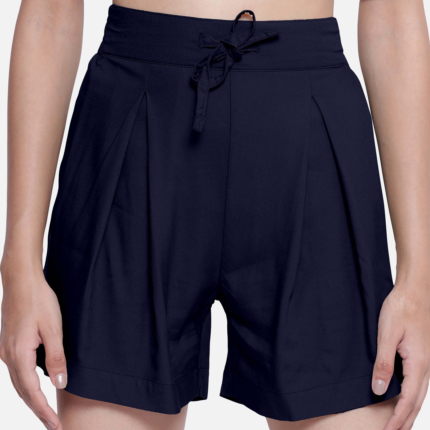 Shop women navy shorts made from soft modal fabric, combining comfort with a chic look, ideal for everyday wear, available online